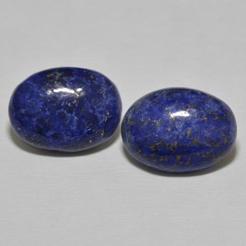 19.20ctw Natural Azul oscuro Lapislázuli, Ovalada, Opaco