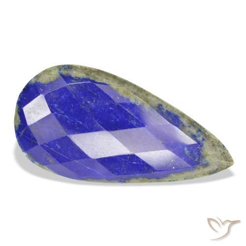 Lapislázuli Azul marino natural de 34.99 ct, En forma de pera, Opaco