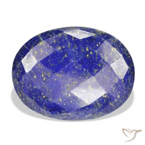 50.98ct Natural Azul oscuro Lapislázuli, Ovalada, Opaco