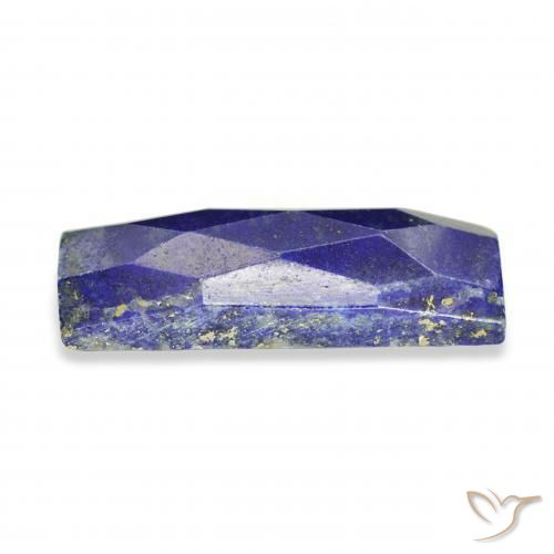 Lapislázuli Azul oscuro natural de 13.05 ct, Corte Baguette, Opaco