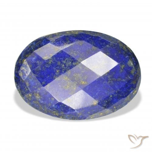 30.88ct Natural Azul oscuro Lapislázuli, Ovalada, Opaco