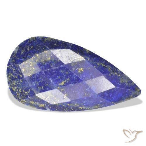 Lapislázuli Azul marino natural de 22.37 ct, En forma de pera, Opaco