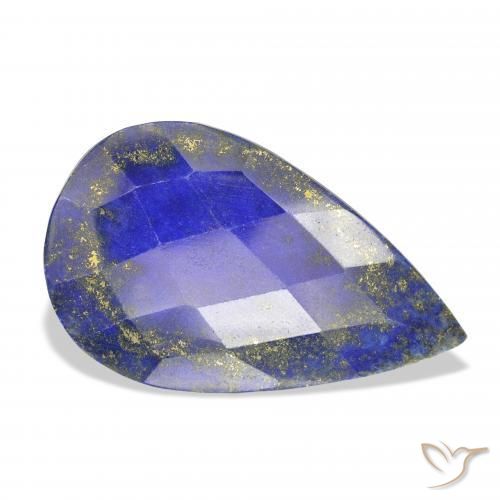 Lapislázuli Azul egipcio intenso natural de 31.55 ct, En forma de pera, Opaco
