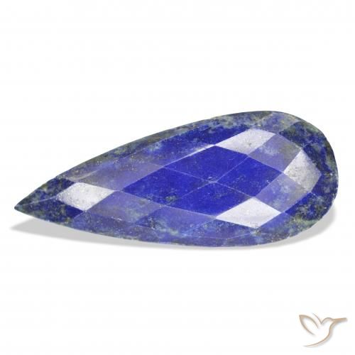 Lapislázuli Azul oscuro natural de 37.94 ct, En forma de pera, Opaco