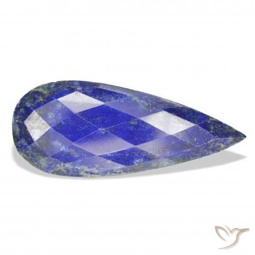 Lapislázuli Azul oscuro natural de 37.94 ct, En forma de pera, Opaco