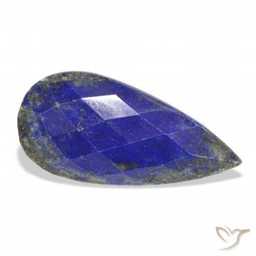 Lapislázuli Azul marino natural de 33.37 ct, En forma de pera, Opaco