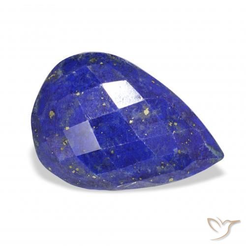 Lapislázuli Azul marino natural de 14.18 ct, En forma de pera, Opaco