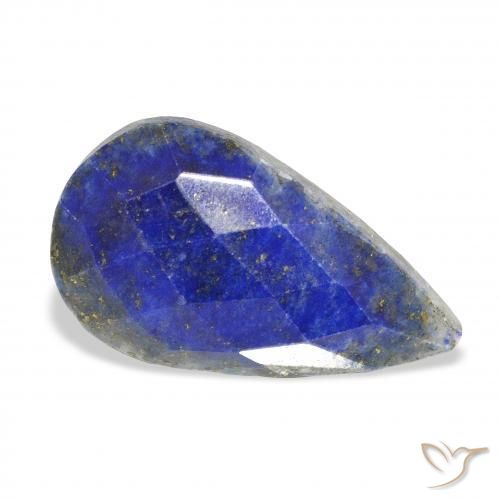 Lapislázuli Azul oscuro natural de 18.64 ct, En forma de pera, Opaco