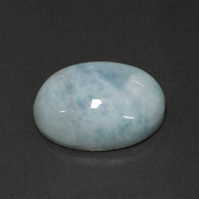 Larimar verde natural de 9,28 ct, corte óvalo, opaco