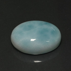 Larimar verde natural de 13,91 ct, corte óvalo, opaco