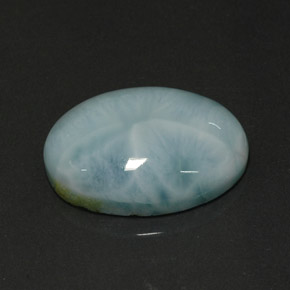 larimar Verde azul natural de 11.04 ct, Corte Óvalo, Opaco