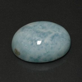 Larimar verde natural de 8,85 ct, corte óvalo, opaco