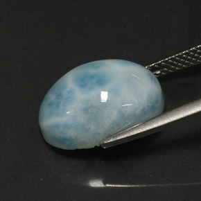 larimar Azul verdoso natural de 8.13 ct, Corte Óvalo, Opaco