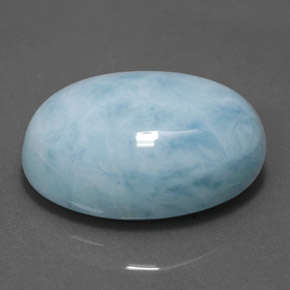 larimar Azul verdoso natural de 14.62 ct, Corte Óvalo, Opaco
