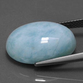larimar Azul verdoso natural de 14.62 ct, Corte Óvalo, Opaco