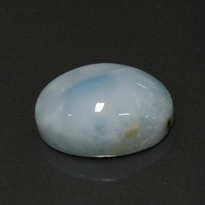 Larimar azul natural de 7,15 ct, corte óvalo, opaco