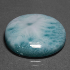 larimar Verde claro natural de 16.93 ct, Corte Óvalo, Opaco