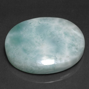 larimar Verde claro natural de 36.61 ct, Corte Óvalo, Opaco