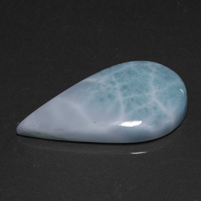 Larimar azul natural de 20,12 ct, en forma de pera, opaco