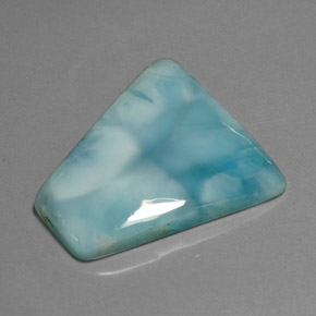 Larimar verde azulado natural de 40,19 ct, forma elegante, opaco