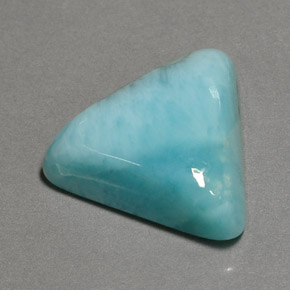Larimar azul natural de 13,67 ct, trillón, opaco