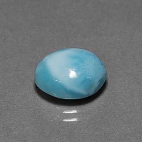 larimar Azul natural de 4.98 ct, Corte Óvalo, Opaco