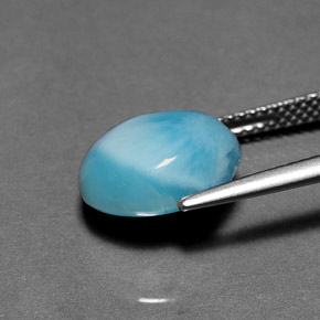 larimar Azul natural de 4.98 ct, Corte Óvalo, Opaco