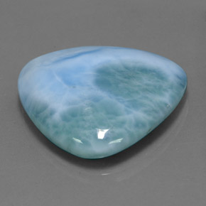 Larimar azul natural de 27,83 ct, trillón, opaco