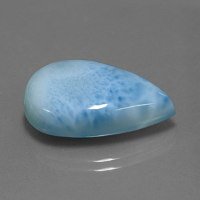 Larimar azul natural de 18,19 ct, en forma de pera, opaco
