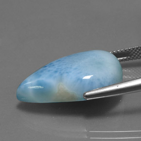 Larimar azul natural de 18,19 ct, en forma de pera, opaco