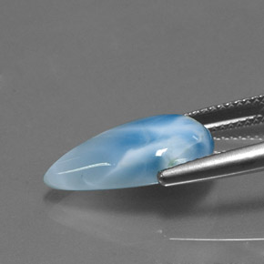 larimar Azul natural de 5.64 ct, En forma de pera, Opaco