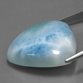 Larimar azul natural de 55,13 ct, trillón, opaco