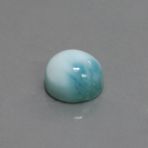 larimar Azul natural de 5.15 ct, Corte Redondo, Opaco