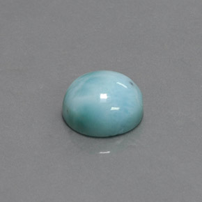 larimar Azul natural de 4.16 ct, Corte Redondo, Opaco