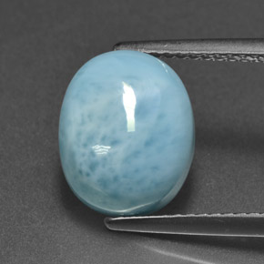 larimar Azul natural de 4.73 ct, Corte Óvalo, Opaco