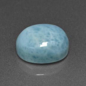 larimar Azul natural de 4.73 ct, Corte Óvalo, Opaco