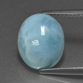 larimar Azul natural de 4.80 ct, Corte Óvalo, Opaco