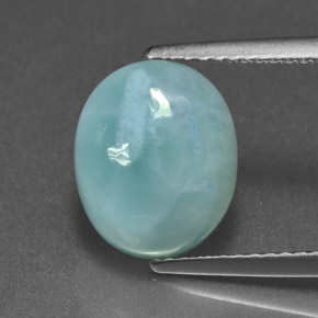 larimar Azul natural de 4.70 ct, Corte Óvalo, Opaco