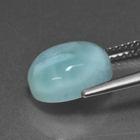 larimar Azul natural de 4.70 ct, Corte Óvalo, Opaco