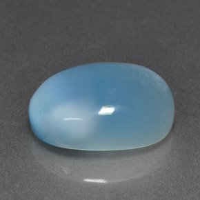 Larimar azul natural de 7,11 ct, corte óvalo, opaco