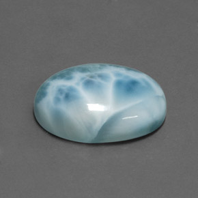 larimar Azul natural de 15.33 ct, Corte Óvalo, Opaco