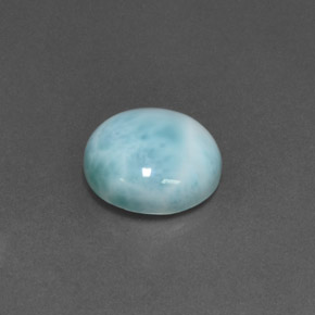 larimar Azul natural de 5.81 ct, Corte Redondo, Opaco