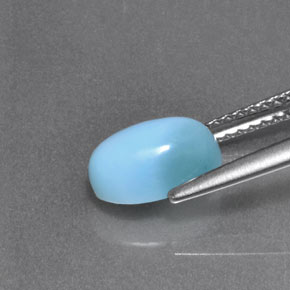 larimar Azul natural de 1.90 ct, Corte Óvalo, Opaco