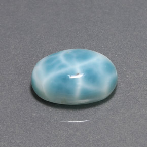 larimar Verde azul natural de 7.02 ct, Corte Óvalo, Opaco