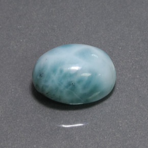 Larimar verde natural de 8,07 ct, corte óvalo, opaco