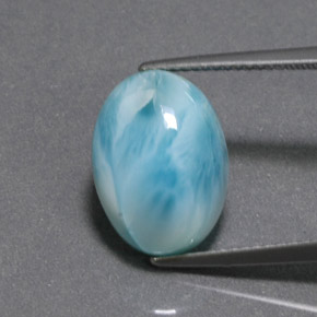 larimar Verde azul natural de 7.20 ct, Corte Óvalo, Opaco