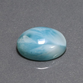 larimar Verde azul natural de 7.20 ct, Corte Óvalo, Opaco