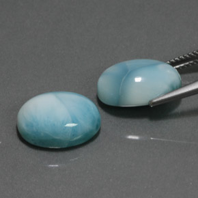 Gemas de larimar Azul natural de  ct, Corte Óvalo, Opaco