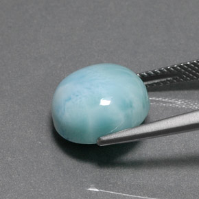 Larimar verde natural de 7,65 ct, corte redondo, opaco