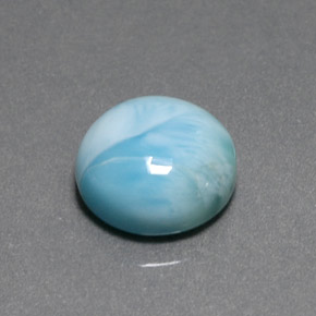 larimar Azul natural de 7.17 ct, Corte Redondo, Opaco